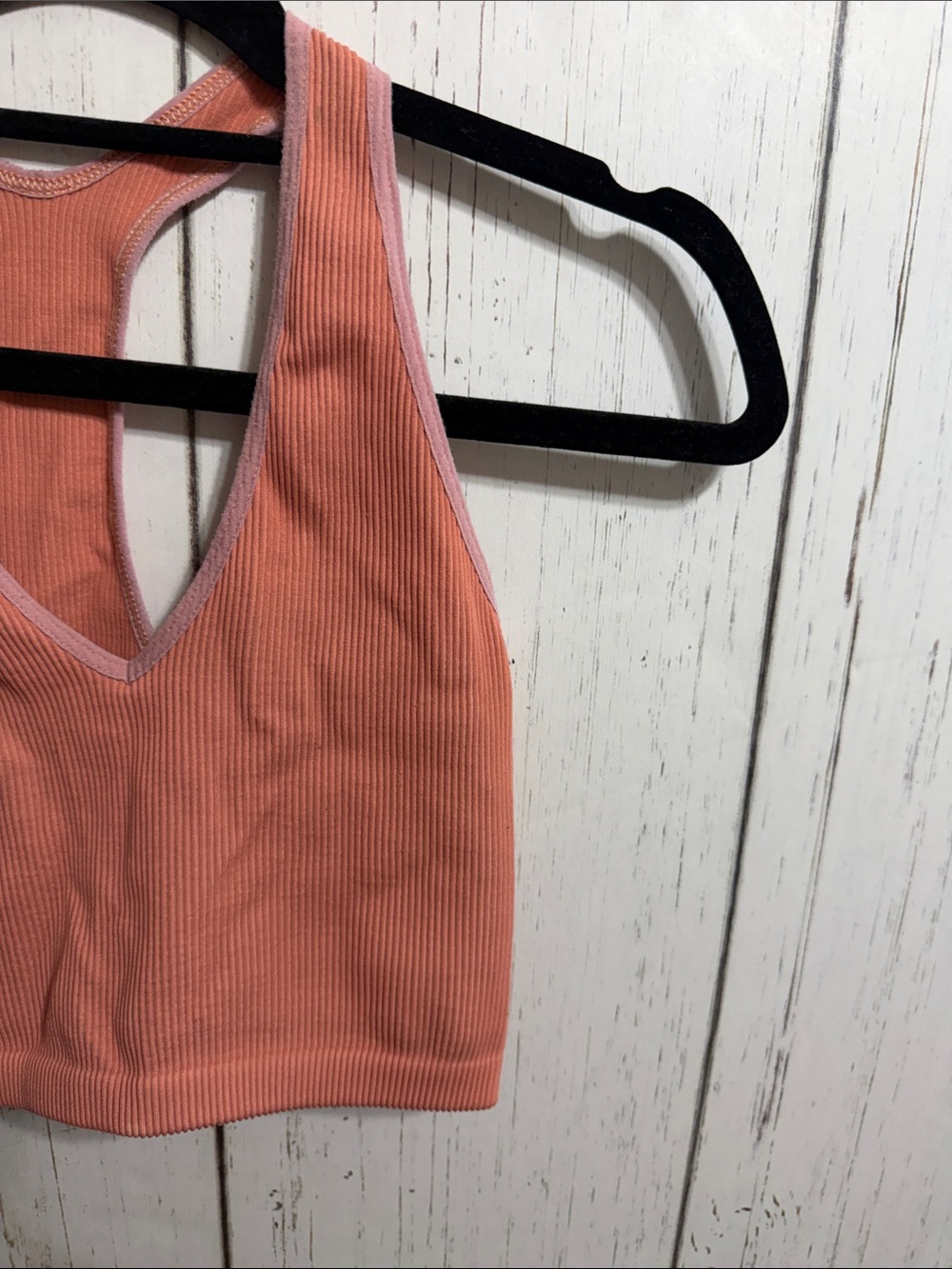 FP Ribbed V-Neck Racerback Bra Top - Picture 3 of 6